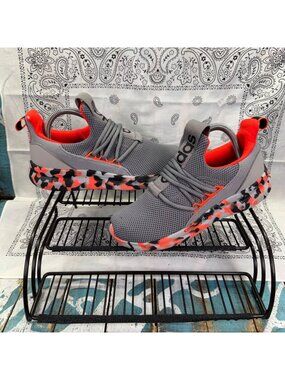 Adidas Racer Adapt 7.0 Gray/Orange/Black Running Shoe Unisex IE8702 Sz 3.5